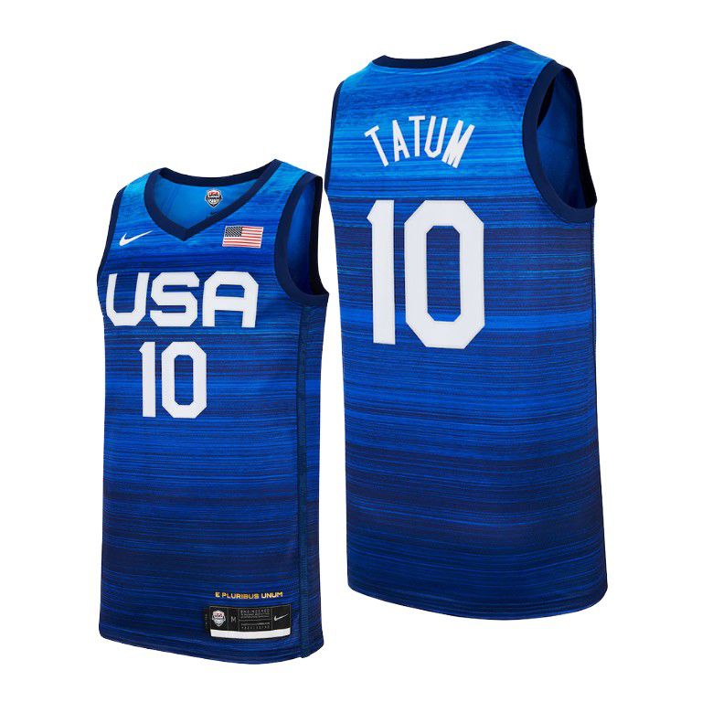 2021 Olympic USA #10 Tatum Blue Nike NBA Jerseys->nike air max->Sneakers